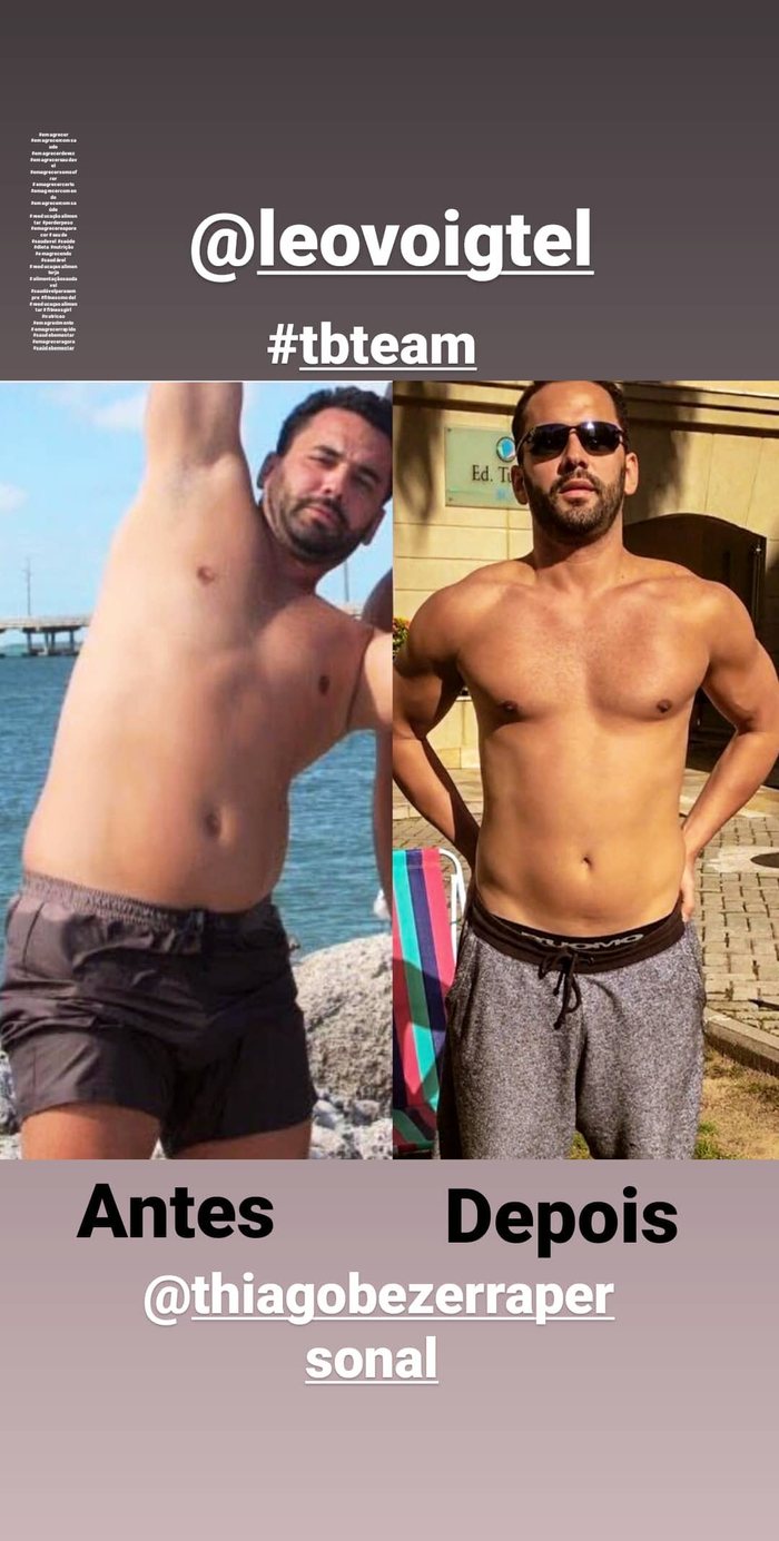 Antes e depois - aluno TB Team 4