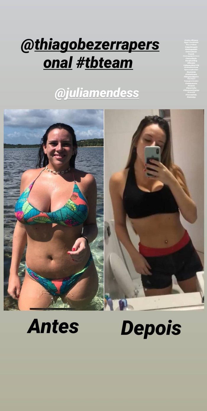 Antes e depois - aluno TB Team 6
